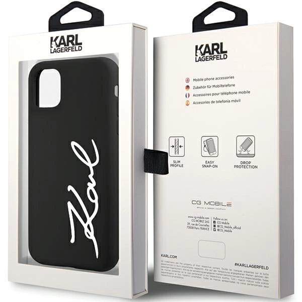 Karl Lagerfeld KLHCN61SKSVGK iPhone 11 / Xr 6.1" black/black hardcase Silicone Signature