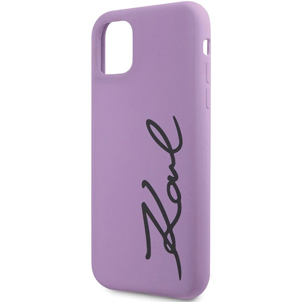 Karl Lagerfeld KLHCN61SKSVGU iPhone 11 / Xr 6.1" purple/purple hardcase Silicone Signature