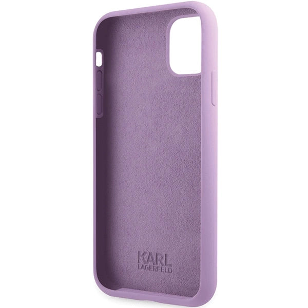 Karl Lagerfeld KLHCN61SKSVGU iPhone 11 / Xr 6.1" purple/purple hardcase Silicone Signature