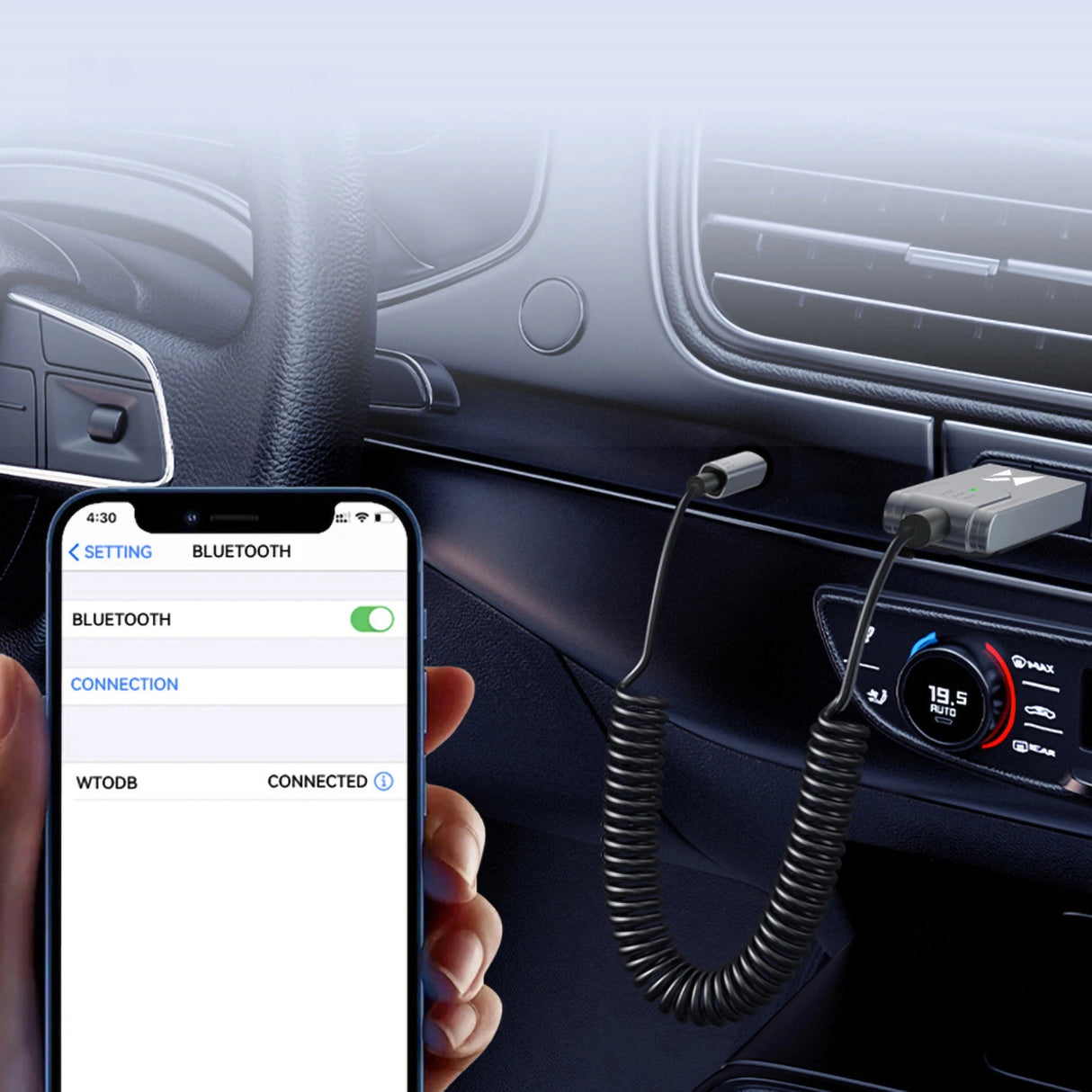 Wozinsky WTODB Bluetooth 5.3 lydadapter / AUX lydmodtager