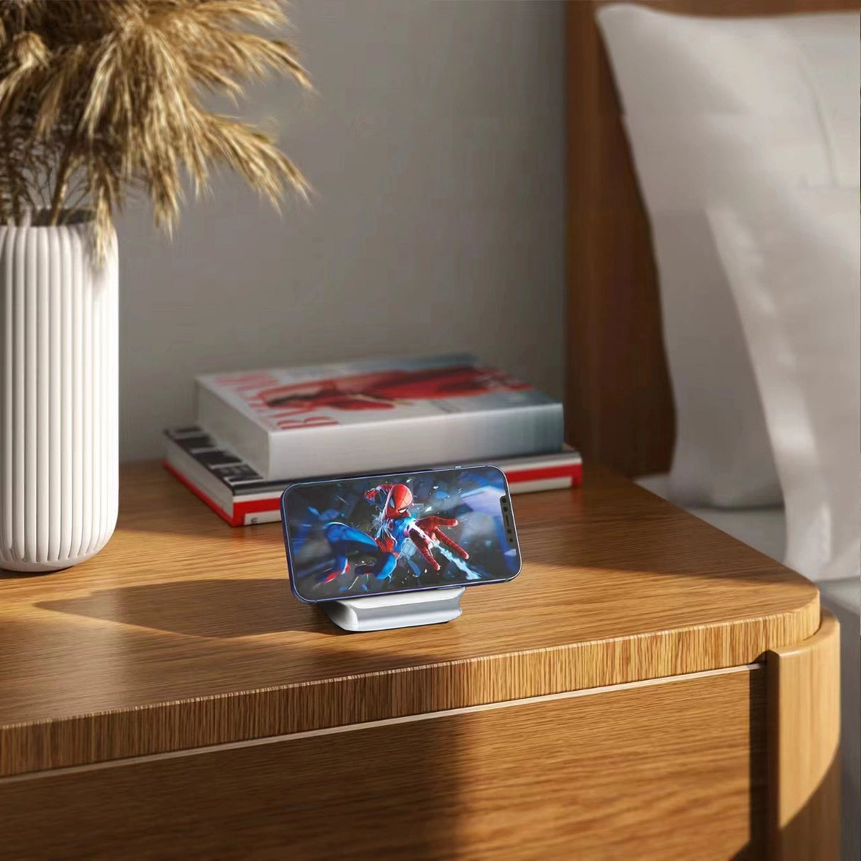 Dudao A11N 15W 3in1 induktiv oplader - hvid + USB-C / USB-C kabel