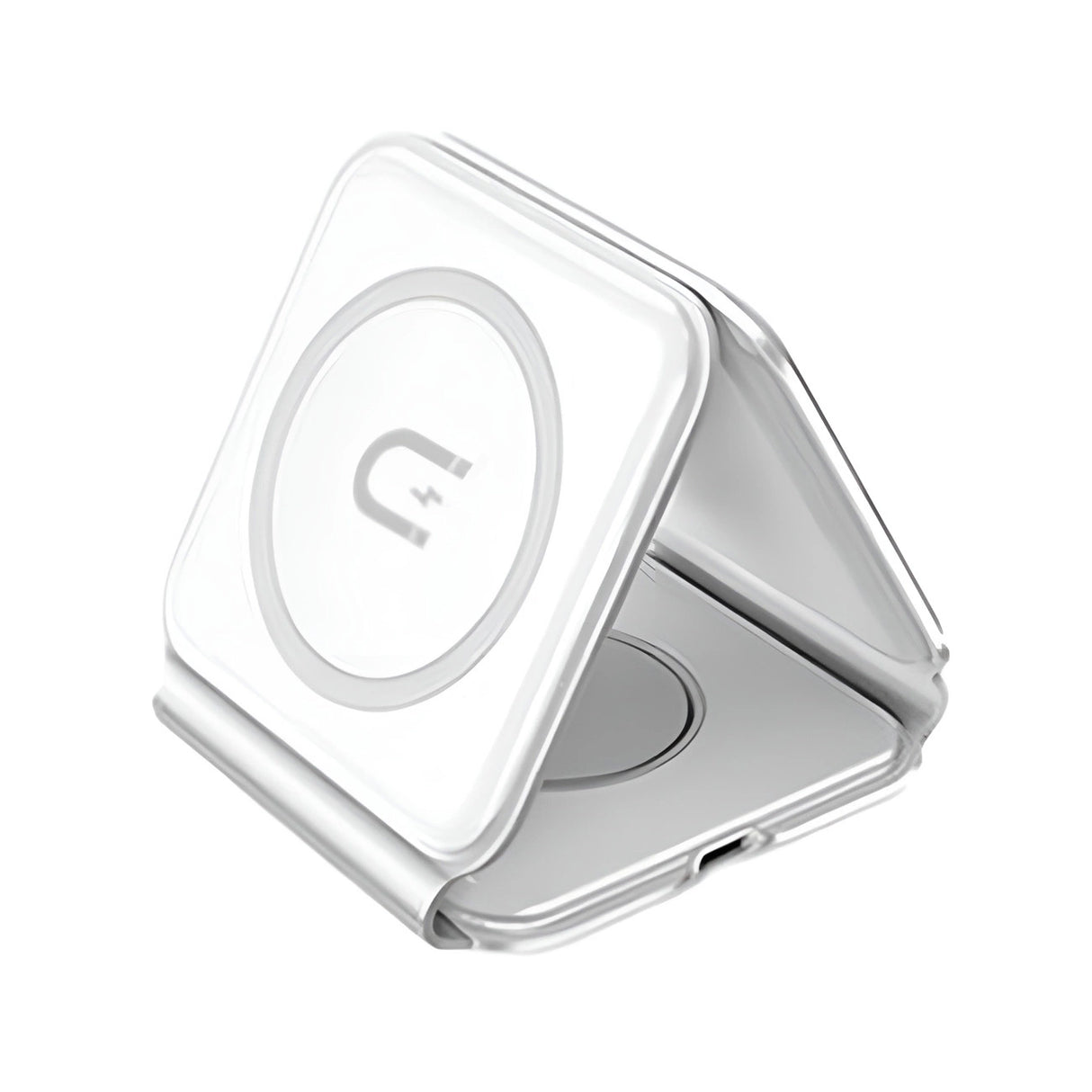 Dudao A11N 15W 3in1 induktiv oplader - hvid + USB-C / USB-C kabel