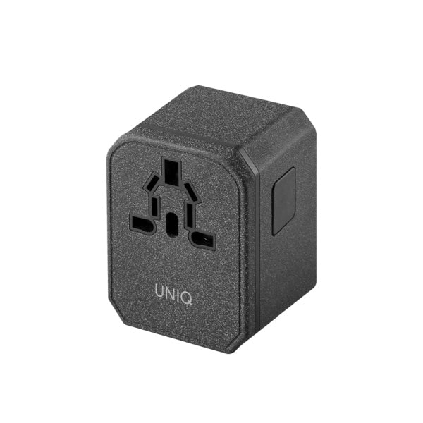 Uniq Voyage LITHOS Collective 33W 2xUSB PD 18W QC 3.0 rejseadapter - grå