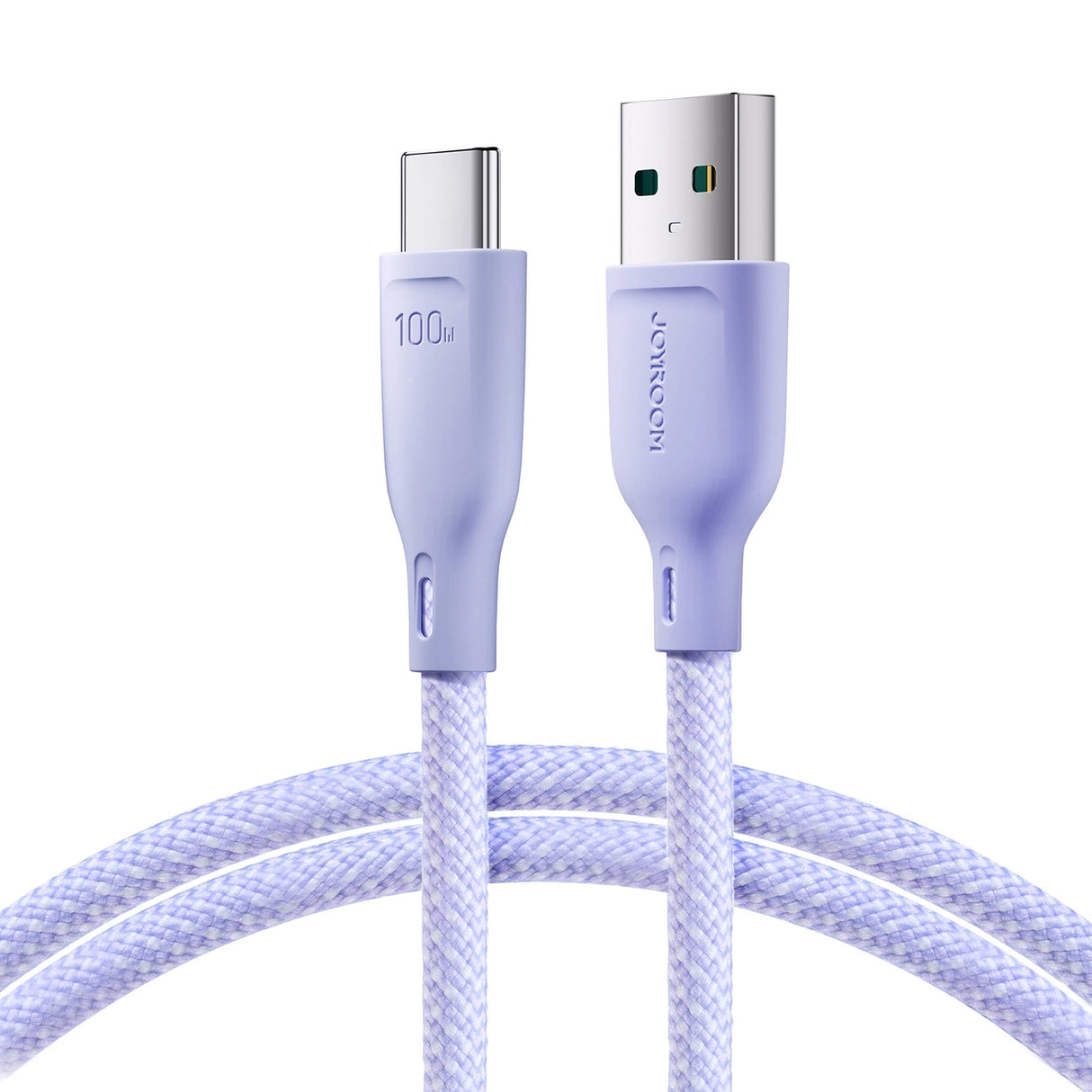 Joyroom Multi-Color Series S-A34 USB-A / USB-C 100W Kabel 1m - Purple