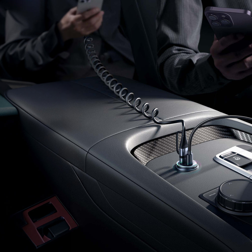 Joyroom JR-CCN04 60W USB-A USB-C mini oplader - sort