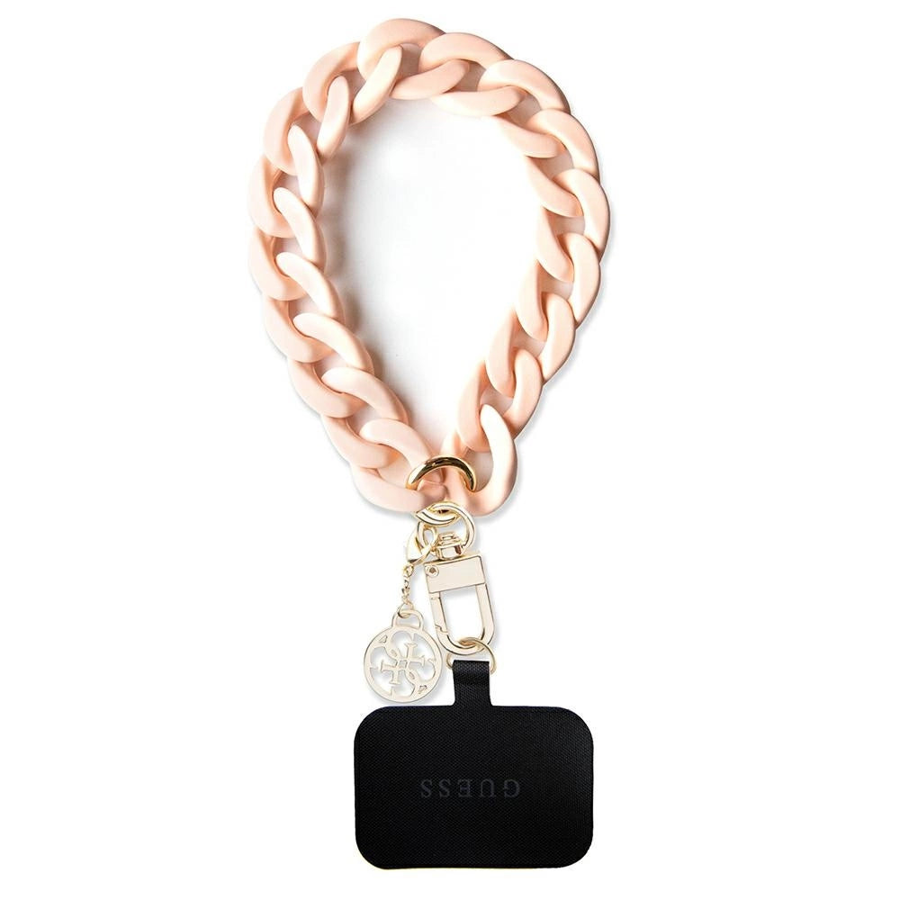 Guess GUOUCBMC4MP Universal Big Hand Strap case - pink Acrylic 4G Charm