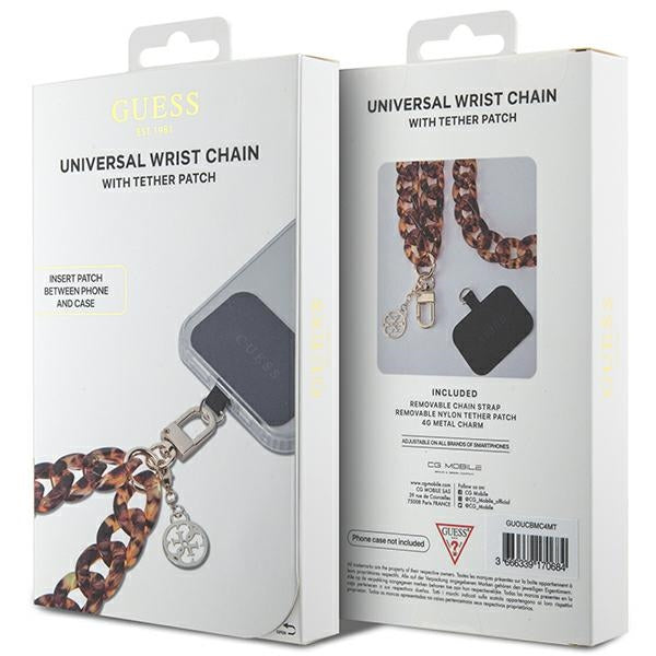 Guess GUOUCBMC4MT Universal Big Hand Strap Acetat Akryl 4G Charm Case