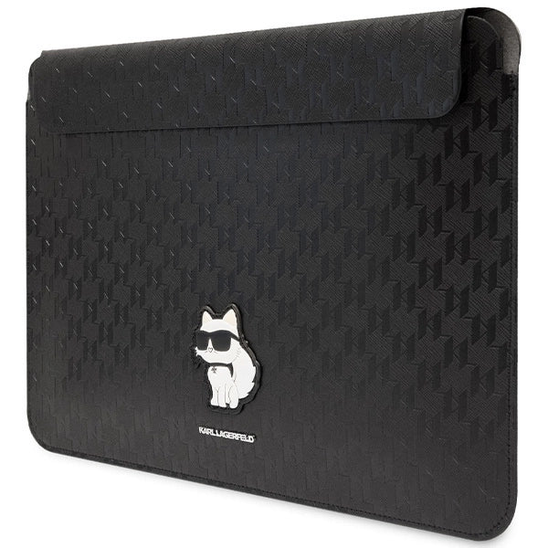 Karl Lagerfeld Saffiano Monogram Choupette case for a 14" laptop - black
