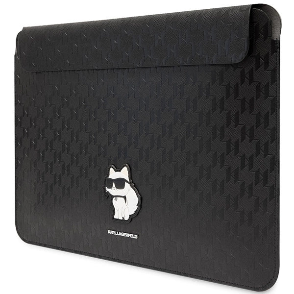 Karl Lagerfeld Saffiano Monogram Choupette case for a 16" laptop - black