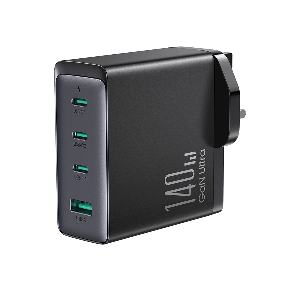 GaN oplader UK Joyroom JR-TCG05UK 140W 3x USB-C USB-A + USB-C / USB-C kabel 240W 1,2m
