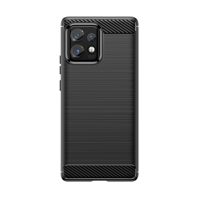 Carbon Case silikonhylster til Motorola Edge 40 Pro - sort