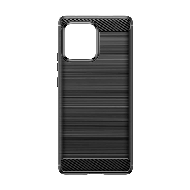 Carbon Case silikonhylster til Motorola Edge 40 Pro - sort