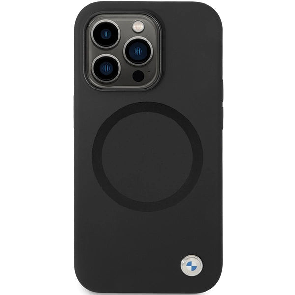 BMW BMHMP14LSILBK2 case for iPhone 14 Pro - black Signature Liquid Silicone MagSafe