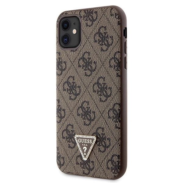 Guess GUHCN61P4TDSCPW Case for iPhone 11 / Xr - Brown Crossbody 4G Metal Logo