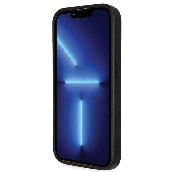 Guess GUHCP14LP4TDSCPK case for iPhone 14 Pro - black Crossbody 4G Metal Logo