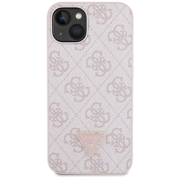 Guess GUHCP14XP4TDSCPP case for iPhone 14 Pro Max 6.7" - pink Crossbody 4G Metal Logo