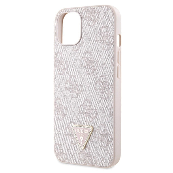 Guess GUHCP14XP4TDSCPP case for iPhone 14 Pro Max 6.7" - pink Crossbody 4G Metal Logo