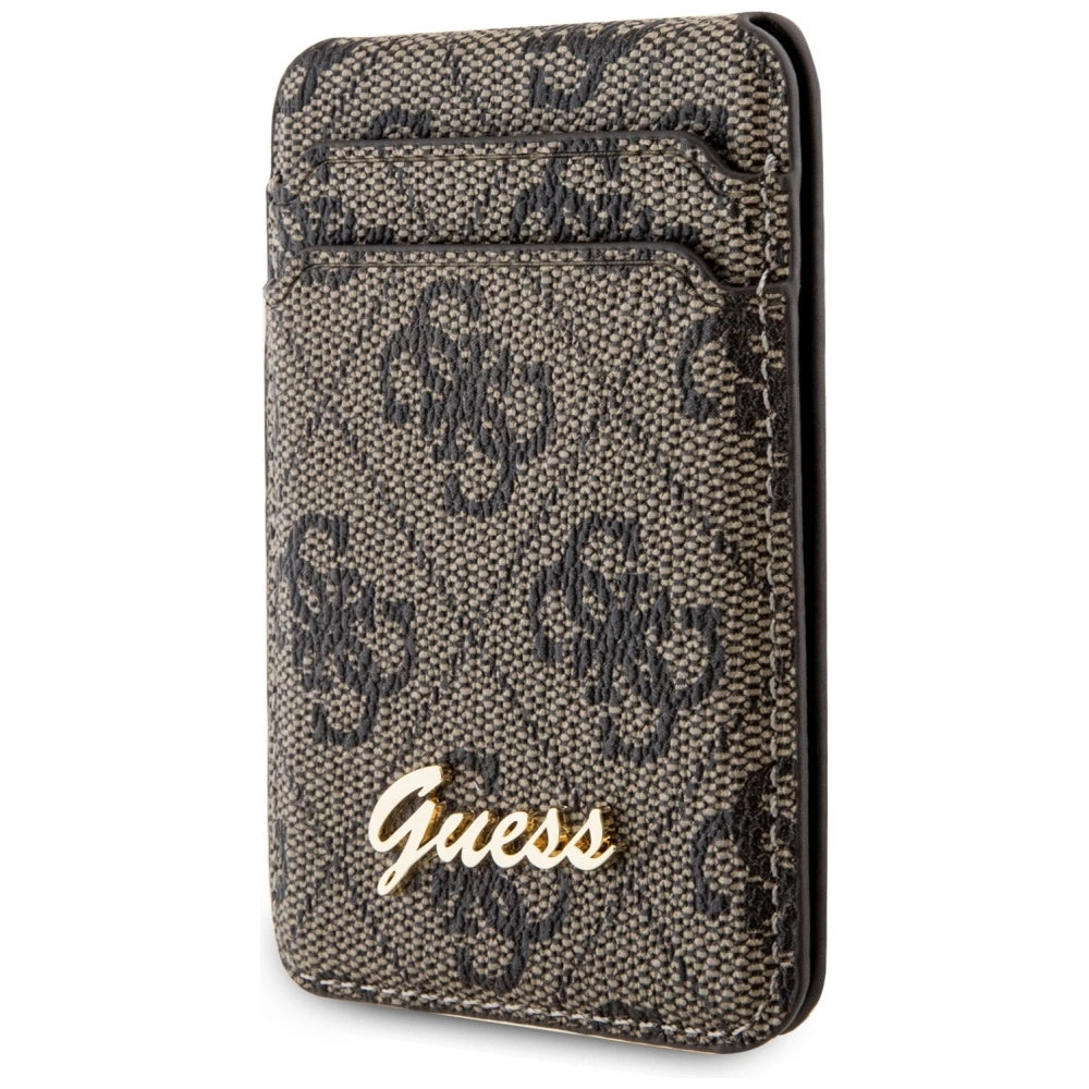 Guess Wallet Card Slot Stand GUWMSHG4SHW case - brown MagSafe 4G Classic Logo