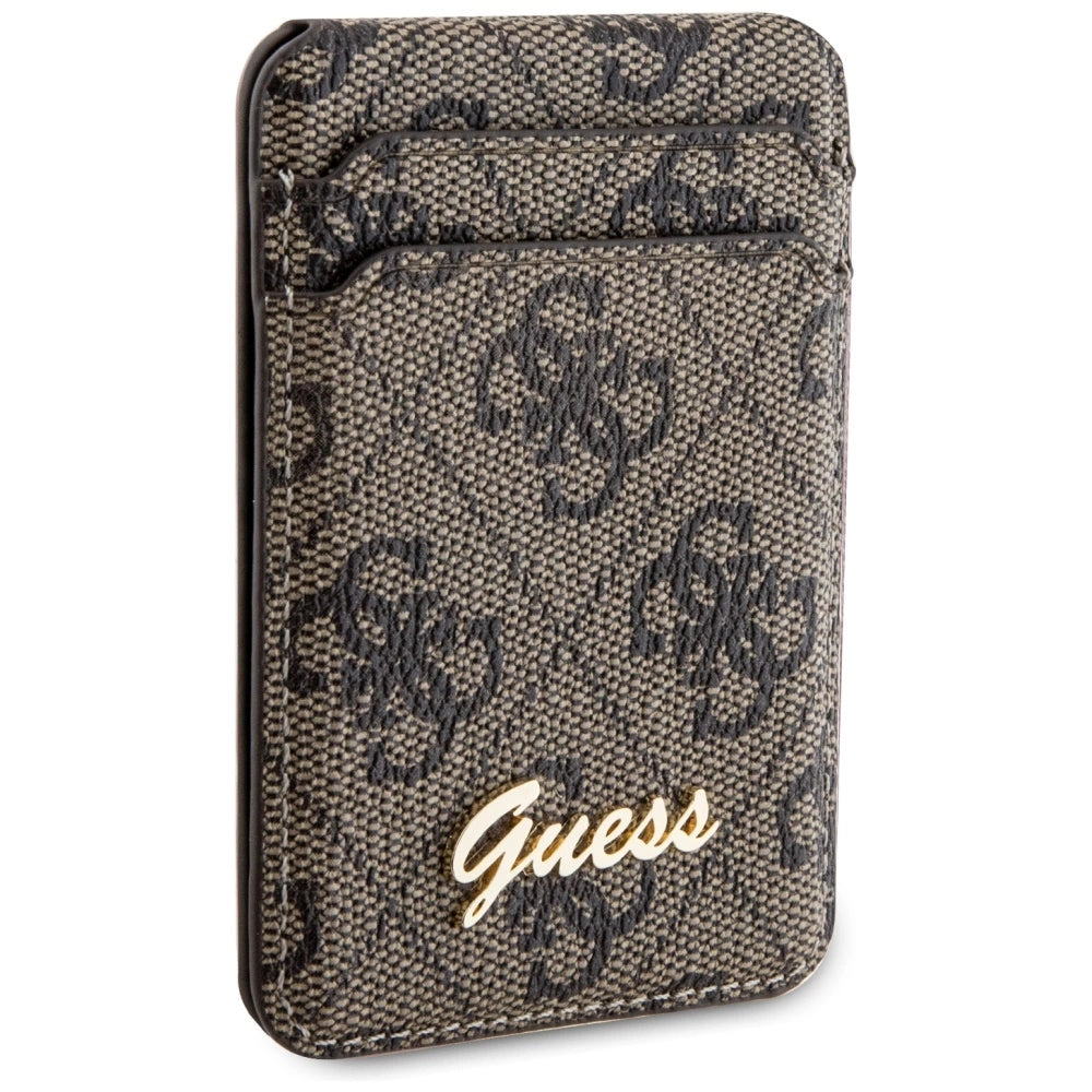 Guess Wallet Card Slot Stand GUWMSHG4SHW case - brown MagSafe 4G Classic Logo