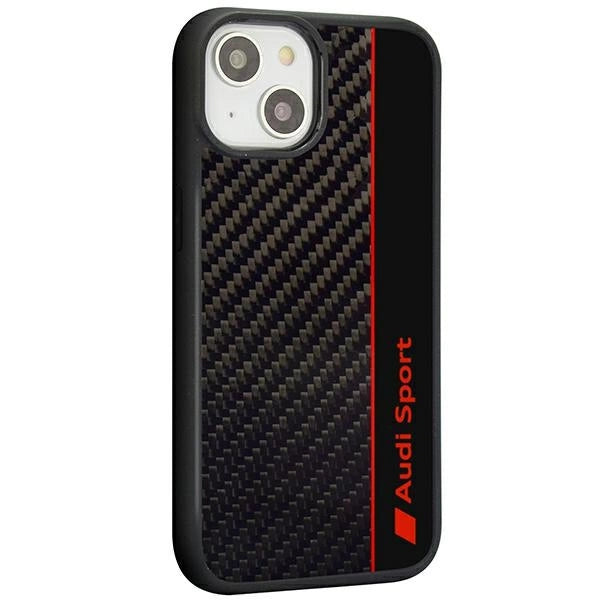 Audi Carbon Fiber Stripe iPhone 14 6.1" black/black hardcase AUS-TPUPCIP14-R8/D1-BK