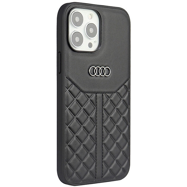 Audi Genuine Leather iPhone 13 Pro Max 6.7" black/black hardcase AU-TPUPPCIP13PM-Q8/D1-BK