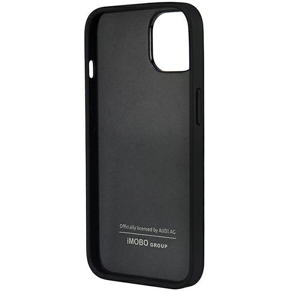 Audi syntetisk læder iPhone 14 6.1" sort/sort hardcase AU-TPUPPCIP14-TT/D1-BK