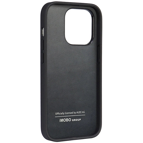 Audi Syntetisk Læder iPhone 14 Pro 6.1" sort/sort hardcase AU-TPUPPCIP14P-TT/D1-BK