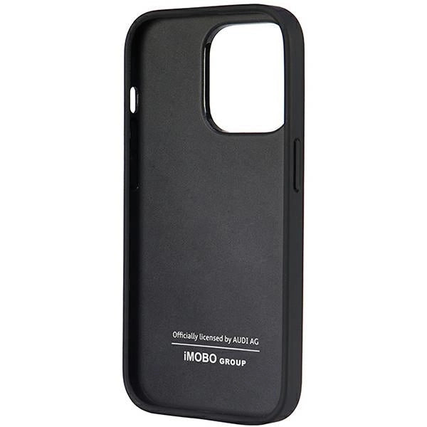 Audi Syntetisk Læder iPhone 14 Pro 6.1" sort/sort hardcase AU-TPUPPCIP14P-TT/D1-BK