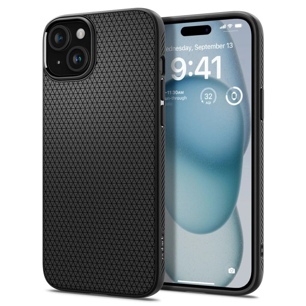 Spigen Liquid Air iPhone 15 Case - Matte sort