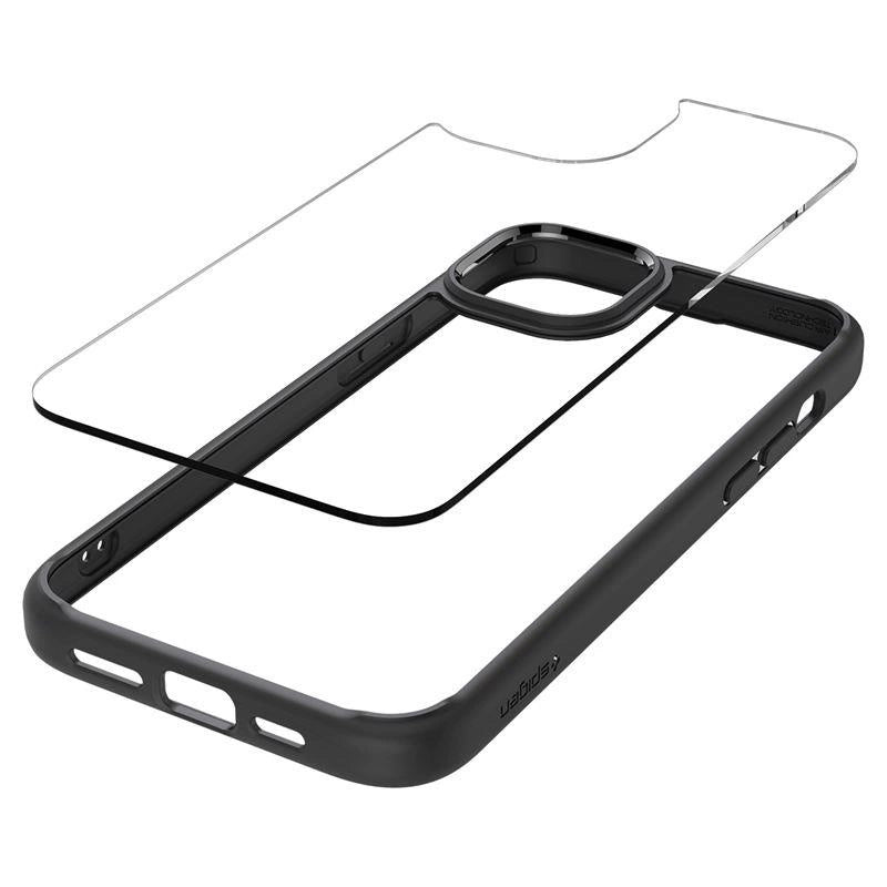 Spigen Crystal Hybrid iPhone 15 Plus Case - Helt sort