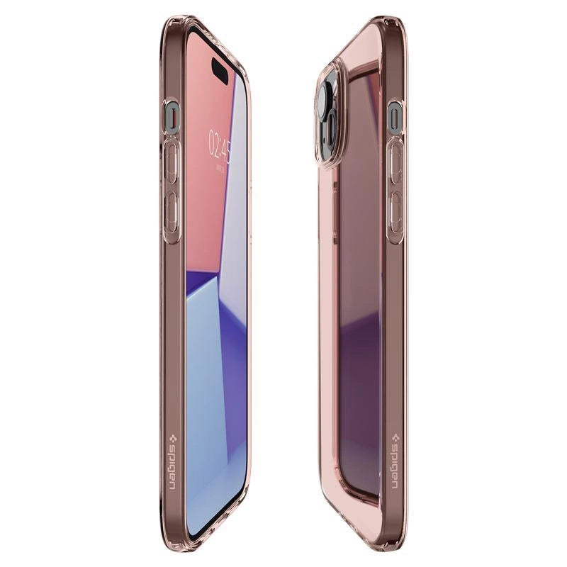 Spigen Crystal Flex iPhone 15 Plus Case - Pink/gennemsigtigt