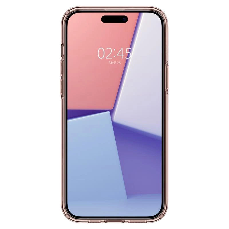 Spigen Crystal Flex iPhone 15 Plus Case - Pink/gennemsigtigt