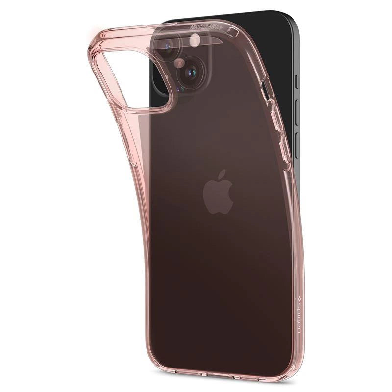 Spigen Crystal Flex iPhone 15 Plus Case - Pink/gennemsigtigt