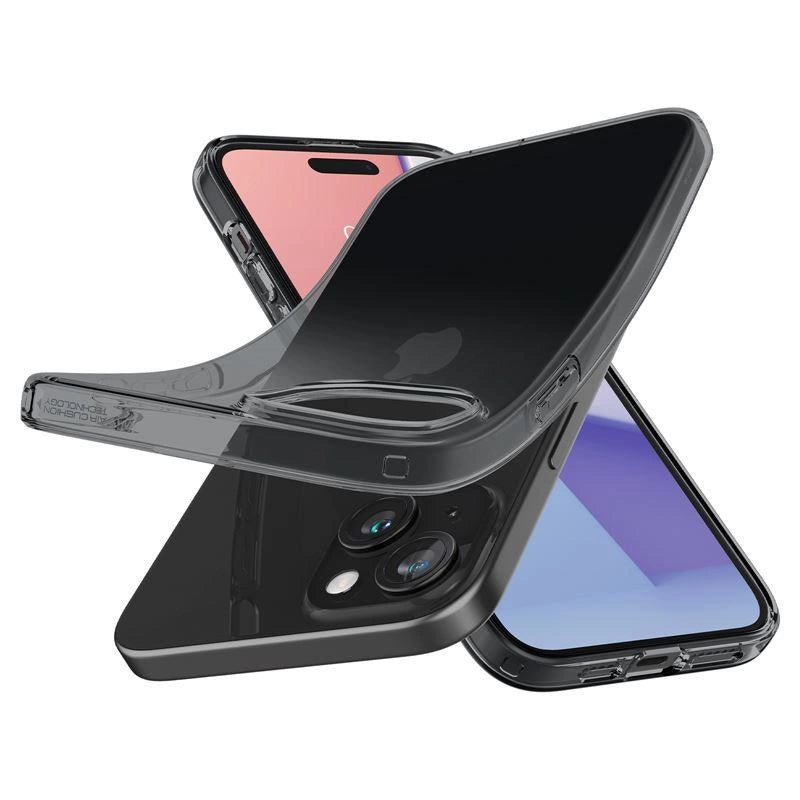 Spigen Crystal Flex iPhone 15 Plus Case - Grå-gennemsigtigt
