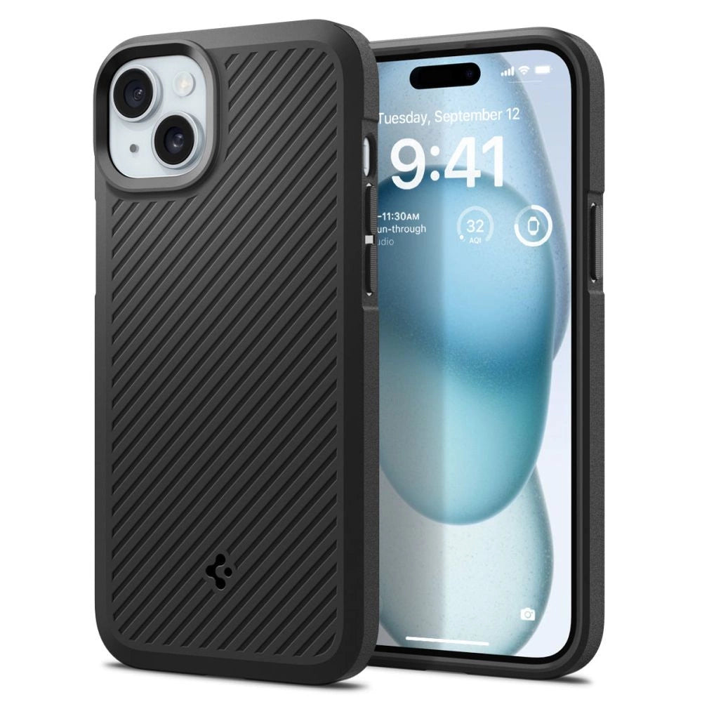 Spigen Core Armor iPhone 15 Plus Case - Matte sort