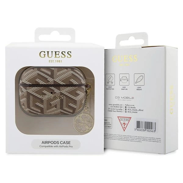 Guess GUAPPGCE4CW case for AirPods Pro - brown GCube Charm