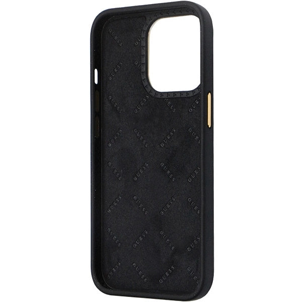 Guess GUHCP13LM4DGPK case for iPhone 13 Pro / 13 - black Silicone Logo Strass 4G