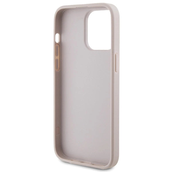 Guess 4G Metal Gold Logo case for iPhone 15 Pro Max - pink