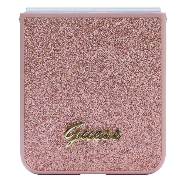 Guess Glitter Script case for Samsung Galaxy Z Flip 5 - pink