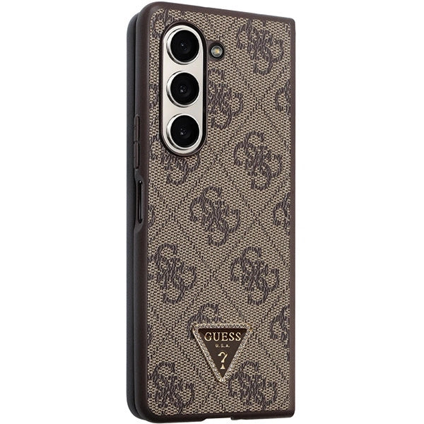 Guess læder 4G Triangle Strass case til Samsung Galaxy Z Fold 5 - brun