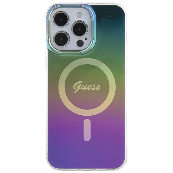 Guess IML Iridescent MagSafe case for iPhone 15 Pro - black