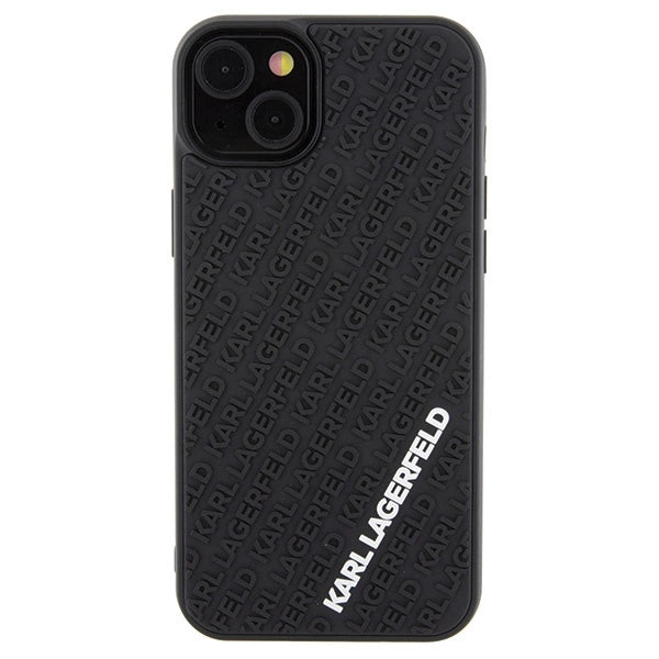 Karl Lagerfeld 3D Rubber Multi Logo case for iPhone 15 Plus - black