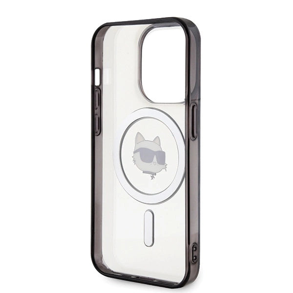 Karl Lagerfeld IML Choupette's Head MagSafe case for iPhone 15 Pro - transparent
