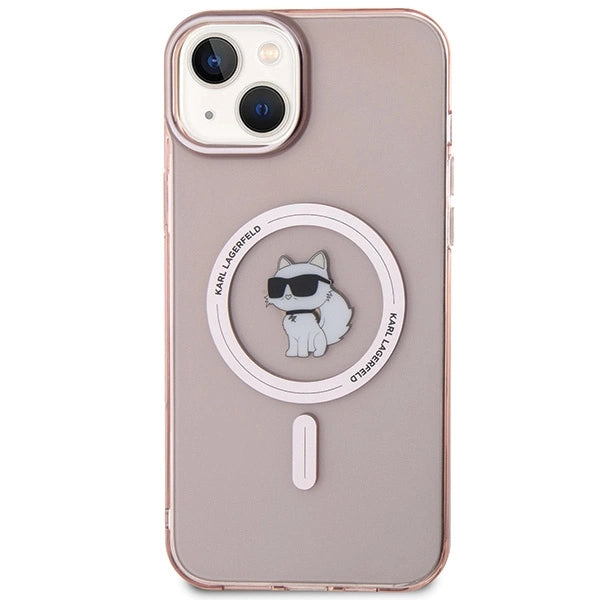 Karl Lagerfeld IML Choupette MagSafe case for iPhone 15 Plus - pink