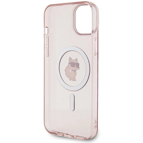 Karl Lagerfeld IML Choupette MagSafe case for iPhone 15 Plus - pink