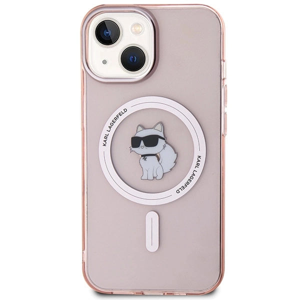 Karl Lagerfeld IML Choupette MagSafe case for iPhone 15 - pink