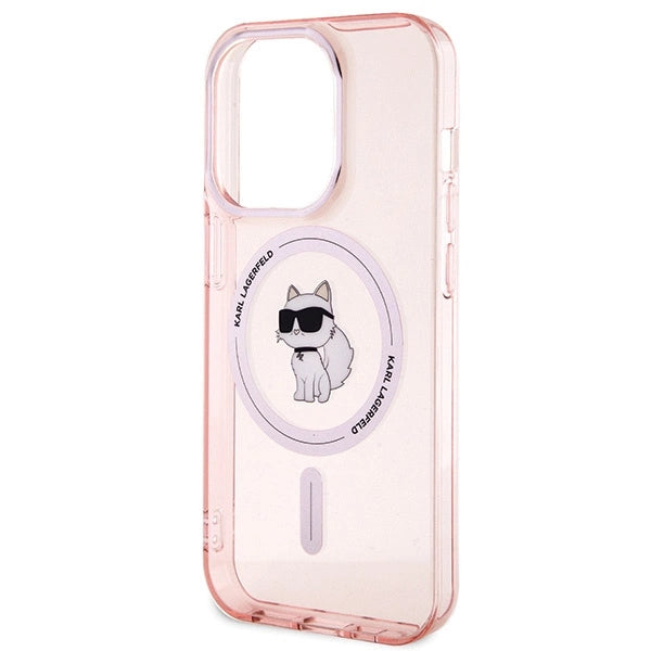 Karl Lagerfeld IML Choupette MagSafe case for iPhone 15 Pro Max - pink