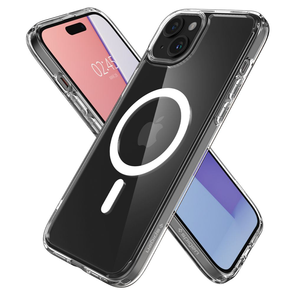 Spigen Ultra Hybrid Mag Case med MagSafe til iPhone 15 - hvid