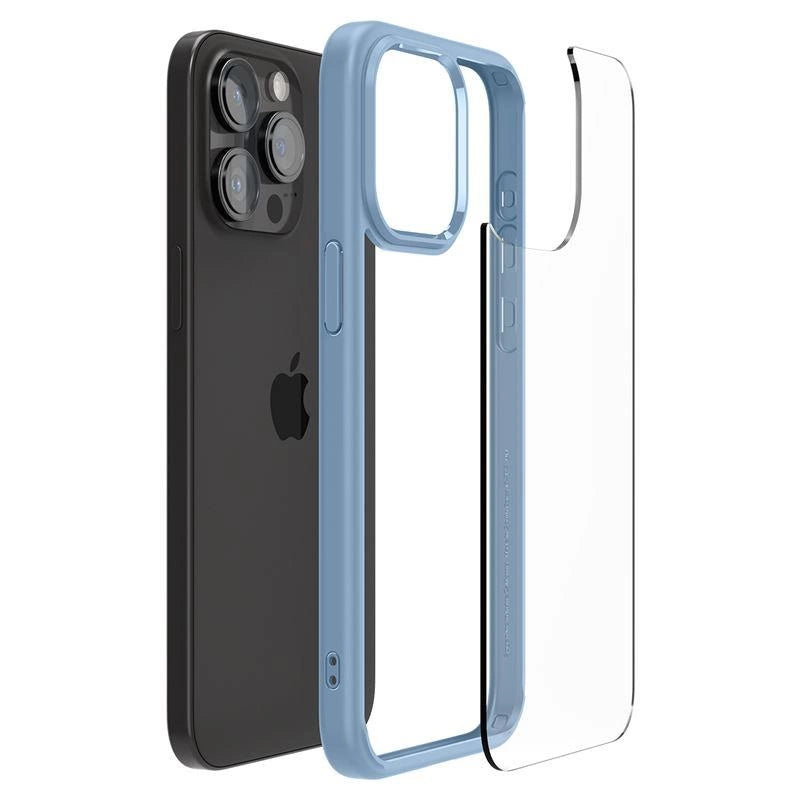 Spigen Crystal Hybrid Case til iPhone 15 Pro Max - Clear Blue