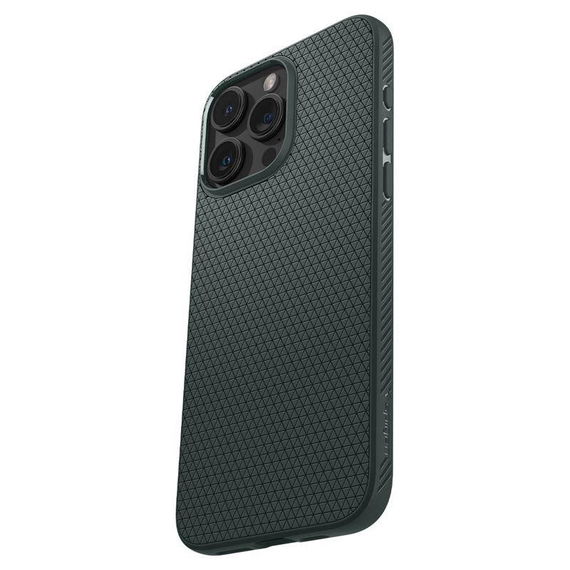 Spigen Liquid Air iPhone 15 Pro Max-kasse - mørkegrøn